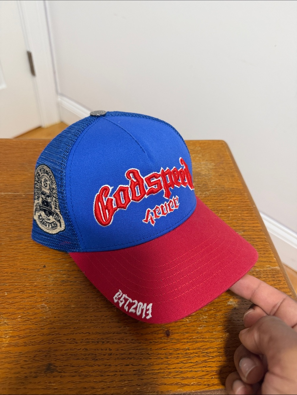 Godspeed Trucker Cap - Blue and Red